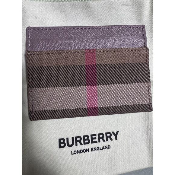 NWR Burberry Sandon Nova Check And Grey Mink Card Holder Includes Dustbag Auth - Picture 1 of 6
